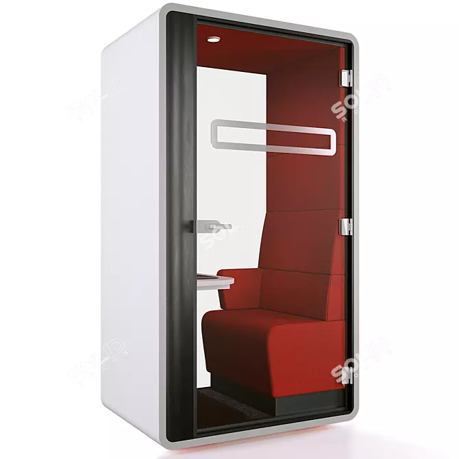 HushHybrid: Versatile Mobile Workplace 3D model image 3