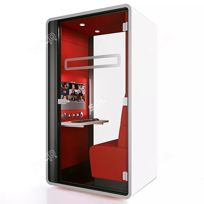 HushHybrid: Versatile Mobile Workplace 3D model image 7