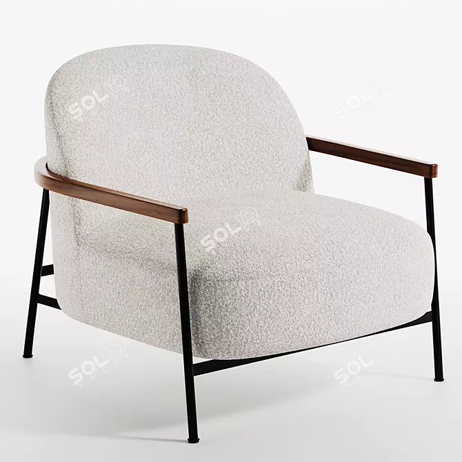 Sophisticated Sejour Lounge Chair 3D model image 3
