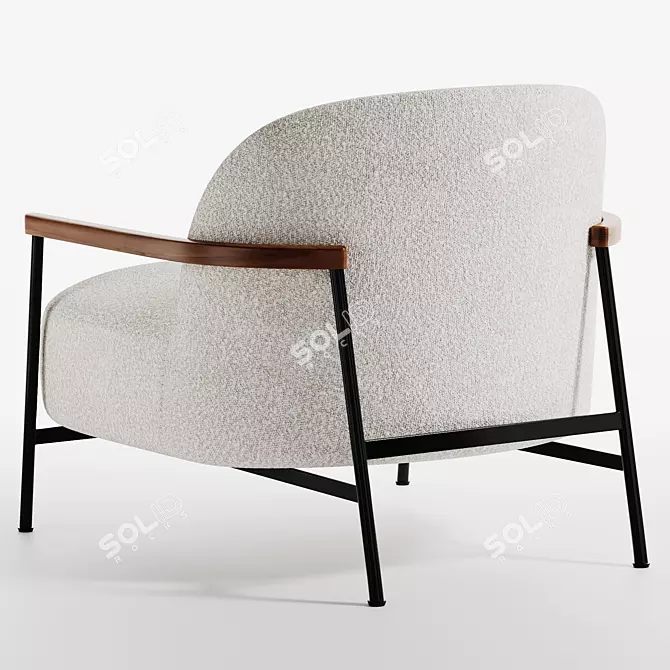 Sophisticated Sejour Lounge Chair 3D model image 4