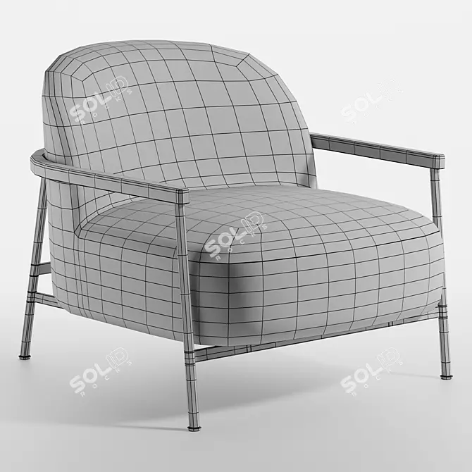 Sophisticated Sejour Lounge Chair 3D model image 5