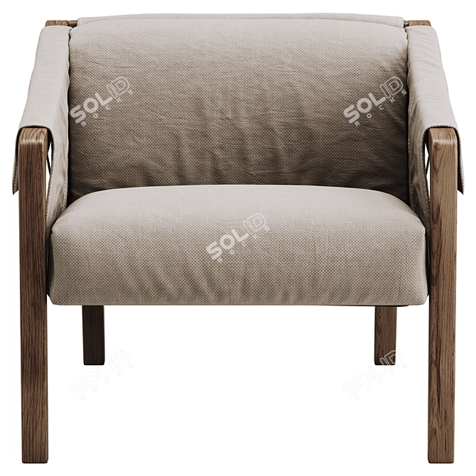 Bauer Armchair 3D Model Design 3D model image 2