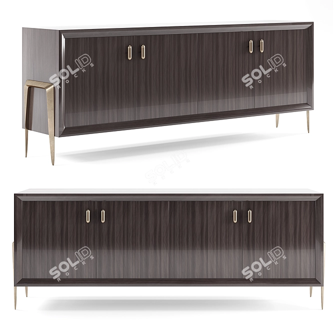 Elegant Serge Cabinet Model 3D model image 1