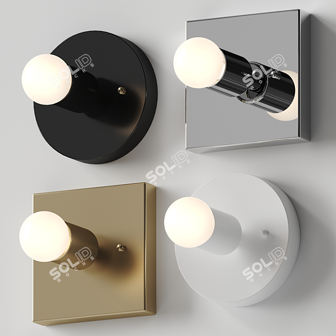 Retro Vibes Sconce Duo 3D model image 2