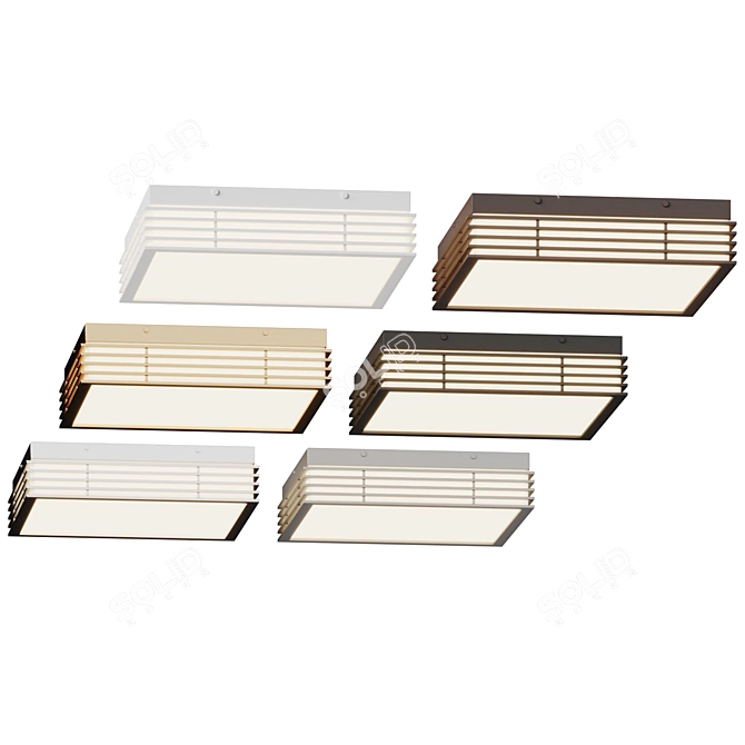 Sonneman Marue LED Flush Mount 3D model image 4