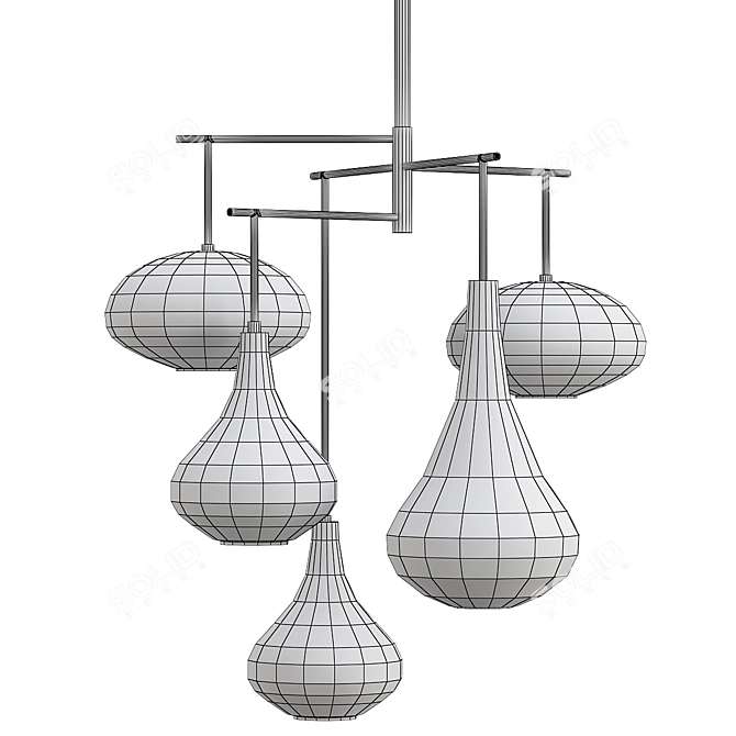 Elegance XL Chandelier in VRay 3D model image 2