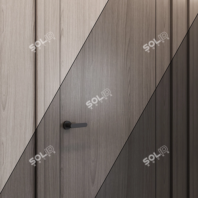 Wood Veneer Wall Panels 3D model image 2