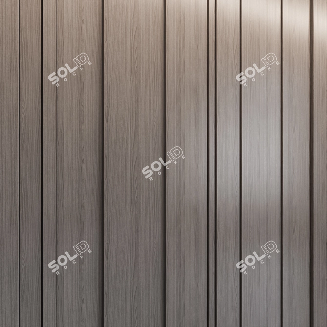 Wood Veneer Wall Panels 3D model image 4