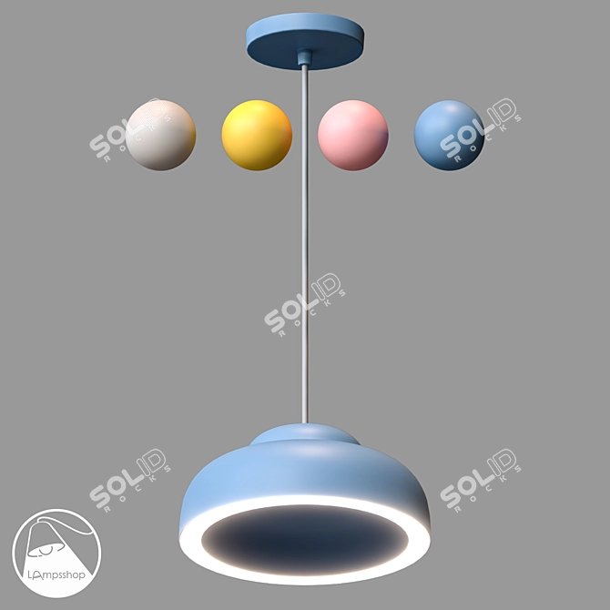 Modern Pendant Camen Light Fixture 3D model image 1