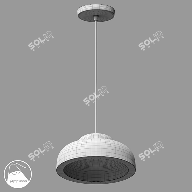 Modern Pendant Camen Light Fixture 3D model image 2