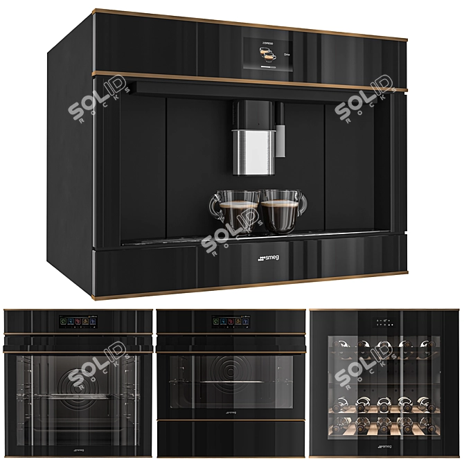 Smeg Dolce Stil Novo Kitchen Set 3D model image 6