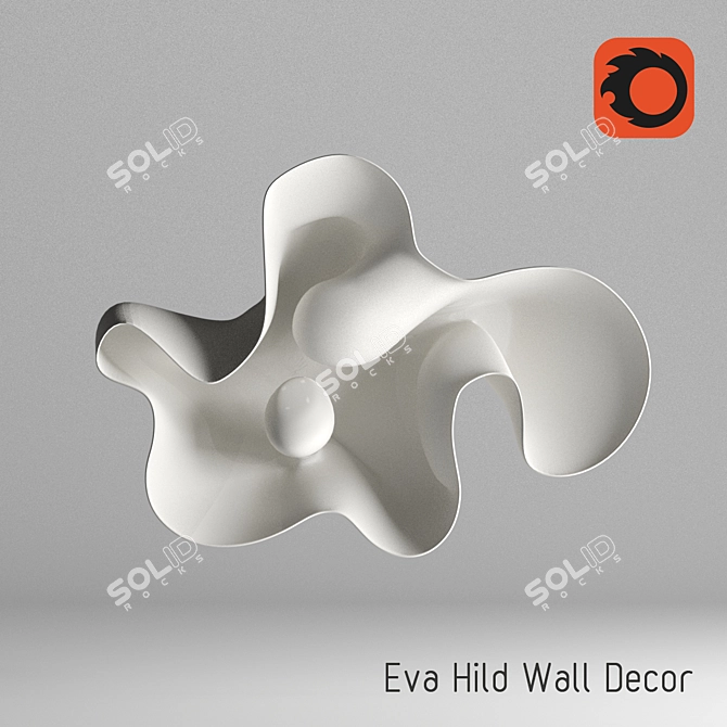 Sculptural Wall Art Piece 3D model image 1