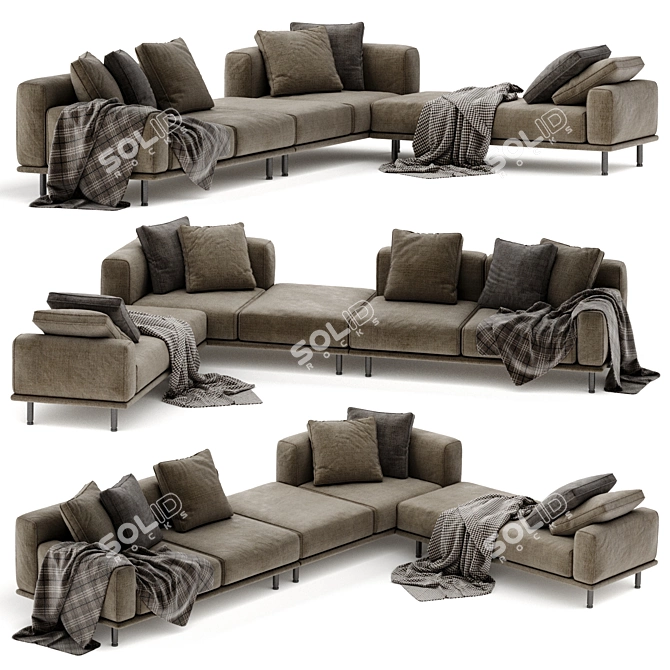 Meridiani Timothy Corner Sofa 3D model image 1