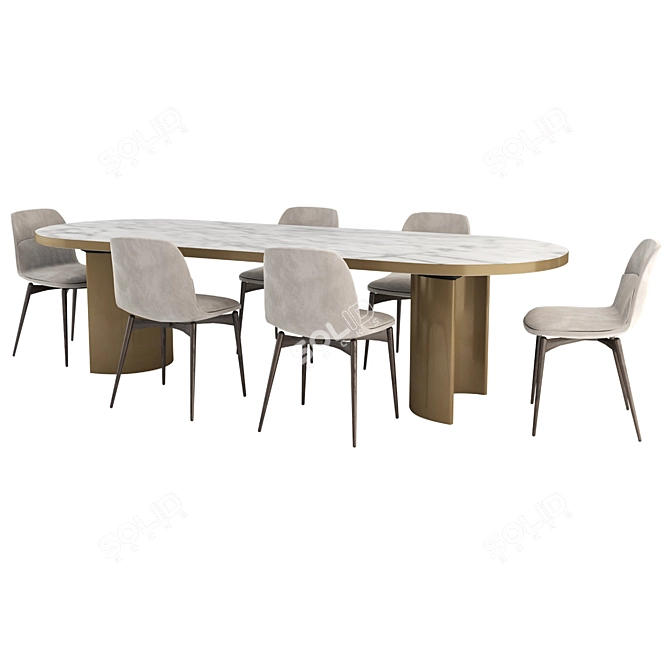 Modern Molteni&C Barbican Furniture Set 3D model image 2