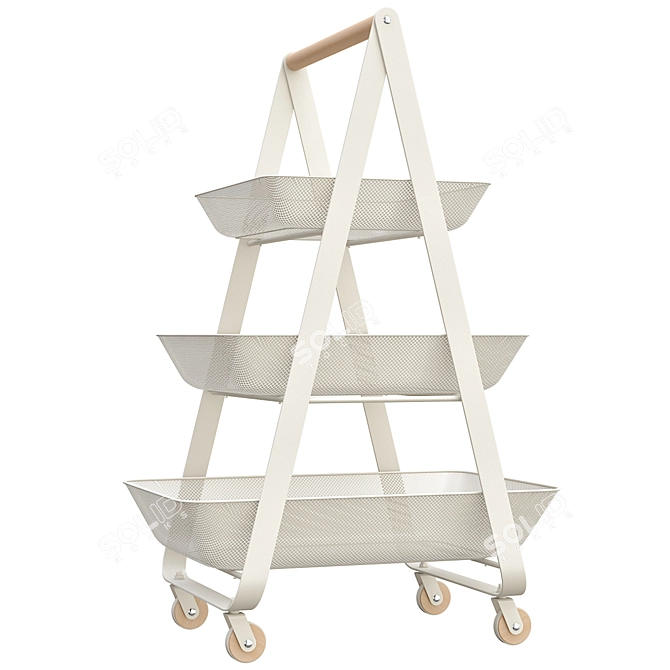 Risatorp Utility Cart White IKEA 3D model image 2