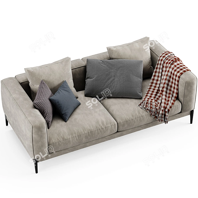 Modern Flexform Romeo 2-Seater Sofa 3D model image 4