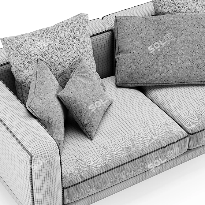 Modern Flexform Romeo 2-Seater Sofa 3D model image 5