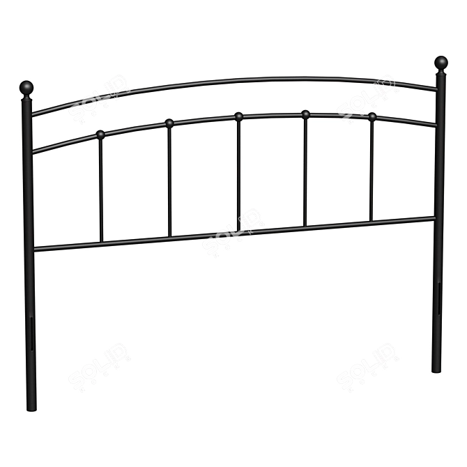 Abigail Queen Metal Headboard 3D model image 1