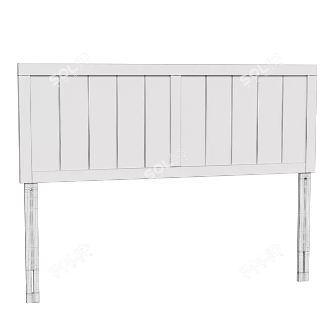 Robbie King Wooden Bed Headboard 3D model image 2