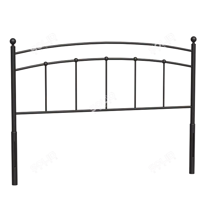 Metallic Abigail Headboard - Black 3D model image 1