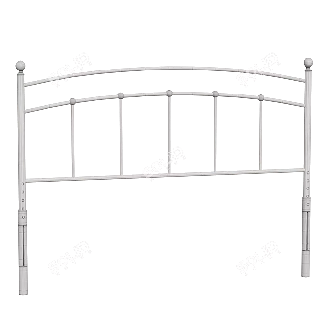 Metallic Abigail Headboard - Black 3D model image 2