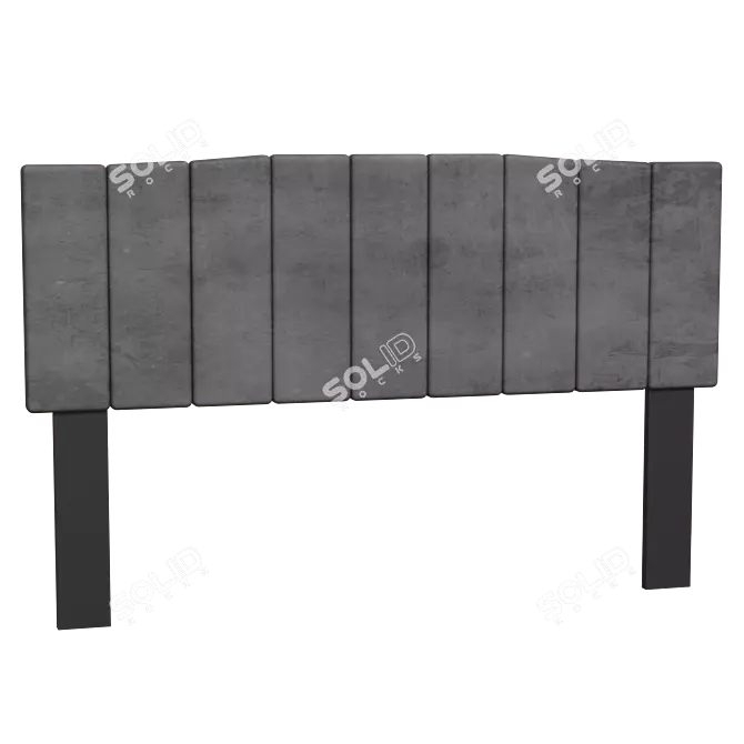 Camilla Channel Performance Velvet Headboard 3D model image 1