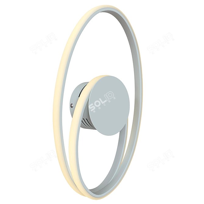 Italian LED Ring Wall Light 3D model image 1