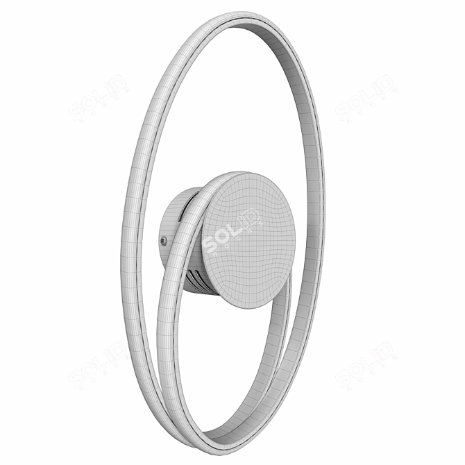 Italian LED Ring Wall Light 3D model image 3