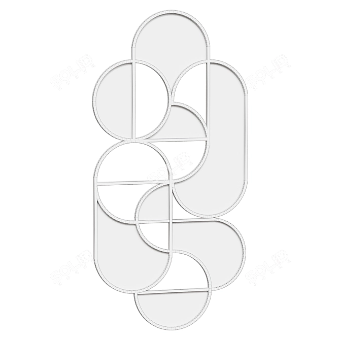 Gold Wall Sculpture Souline 3D model image 2