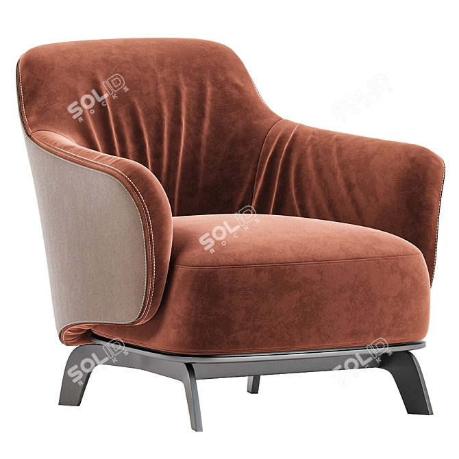 Modern Poliform Kaori Armchair Collection 3D model image 1