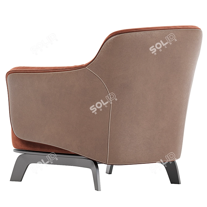 Modern Poliform Kaori Armchair Collection 3D model image 3