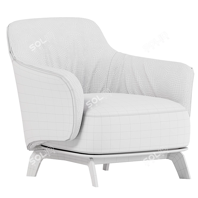 Modern Poliform Kaori Armchair Collection 3D model image 5