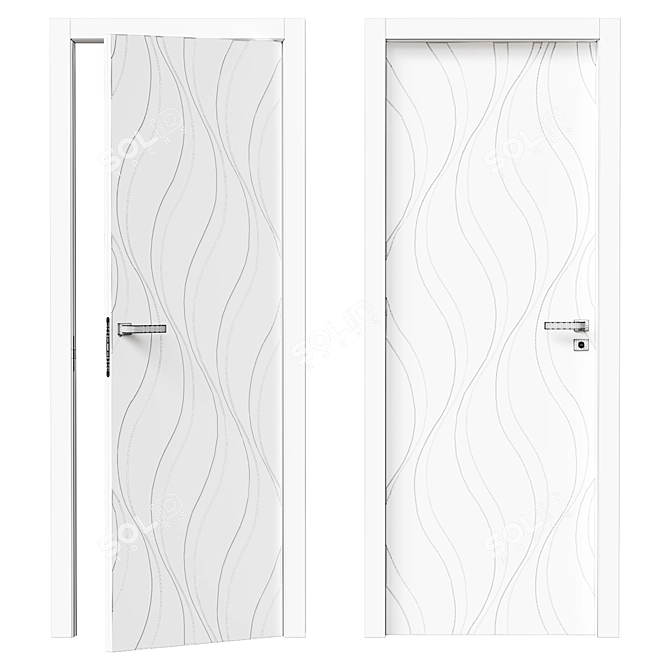 TREND TR11 Bianco Interior Door 3D model image 2