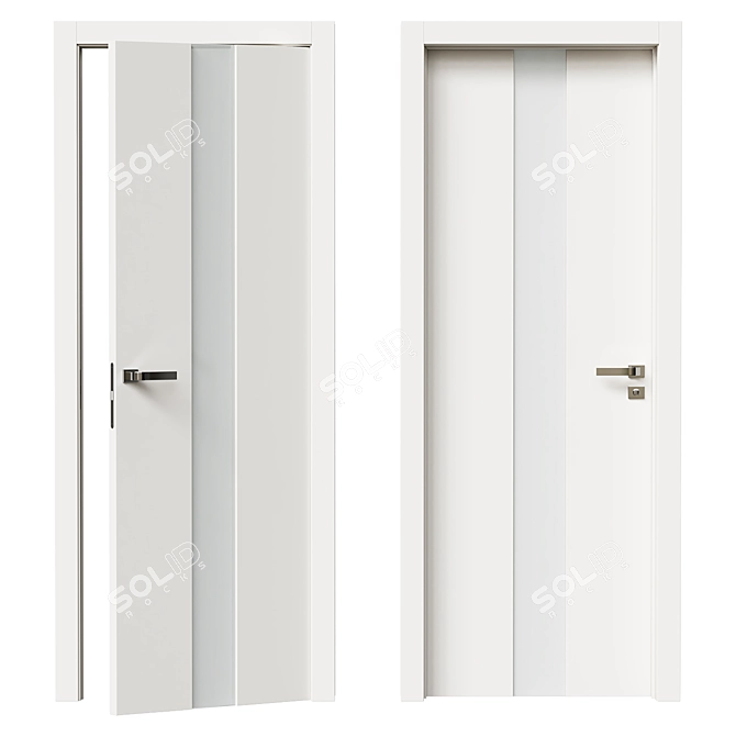 TREND TR14V Bianco Interior Door 3D model image 1