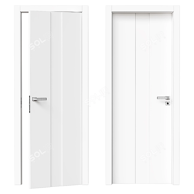 TREND TR14V Bianco Interior Door 3D model image 2