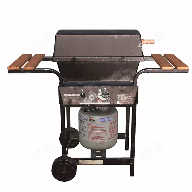 Game-Ready 3D Propane Grill Model 3D model image 1