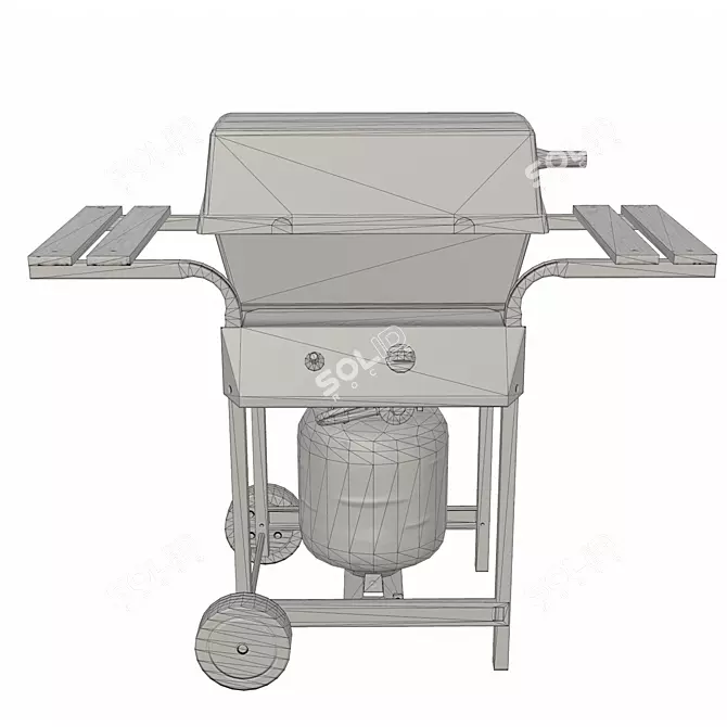 Game-Ready 3D Propane Grill Model 3D model image 4