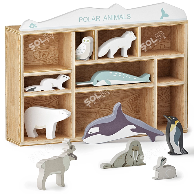 Arctic Delights Animal Toy Set 3D model image 1