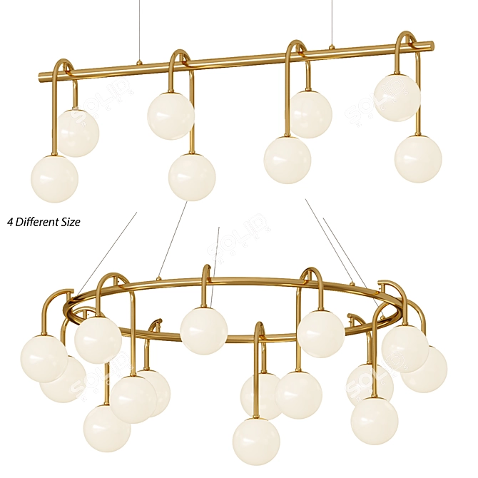 Modern Minimalist Lulla Lighting Collection 3D model image 1