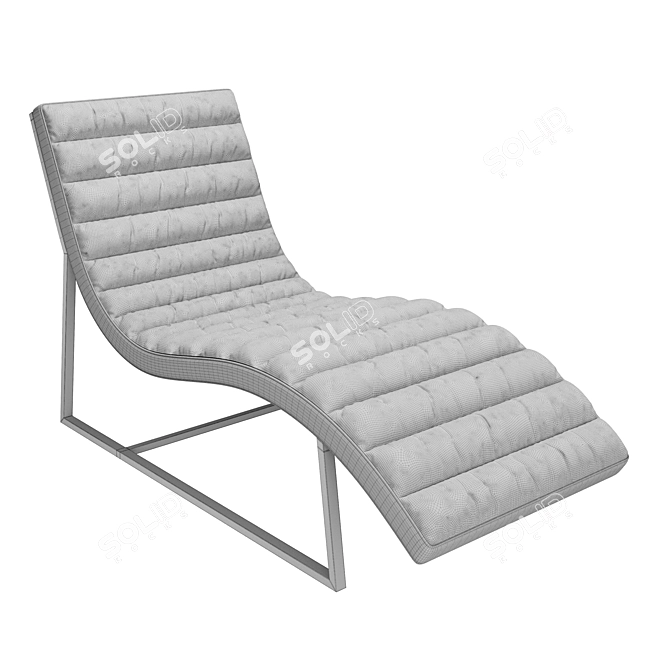 Bardot Stainless Steel Chaise Lounge 3D model image 3