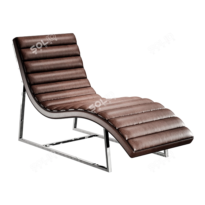 Bardot Stainless Steel Chaise Lounge 3D model image 5