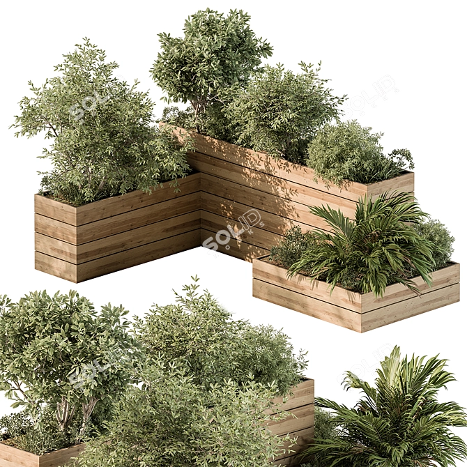  Botanical Box - Garden Flora 3D model image 1