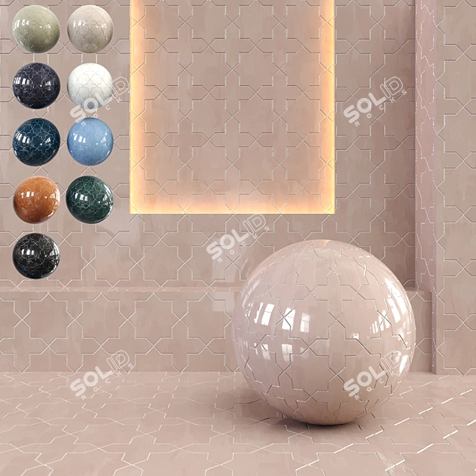 High-Res Texture Tiles Set 3D model image 1