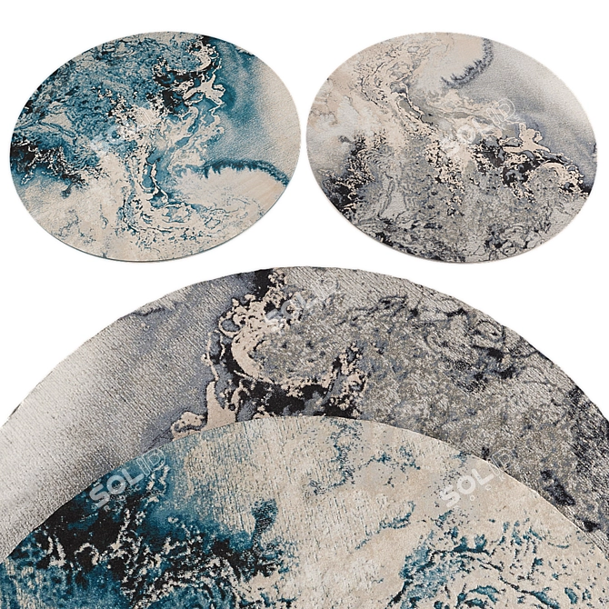Round Rugs Texture Collection 3D model image 3