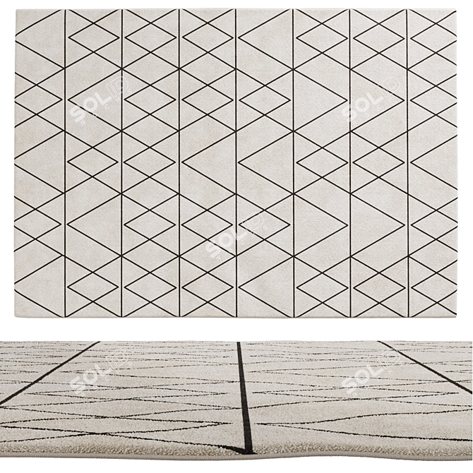 Fedro Contemporary Rug Collection 3D model image 1