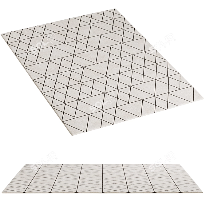 Fedro Contemporary Rug Collection 3D model image 2