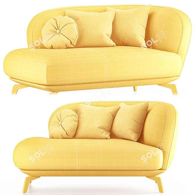 Luxurious LEOLUX LX Sofa Model 3D model image 2
