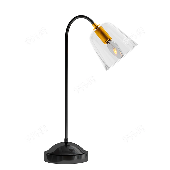  Elegant Glass Table Lamp 3D model image 1