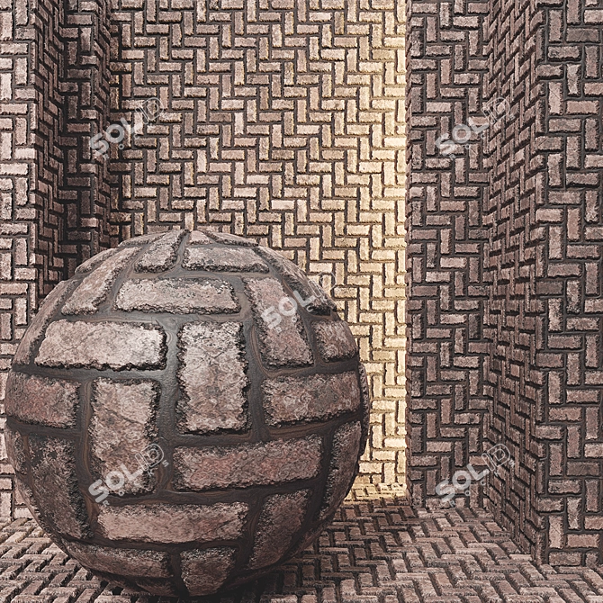 Brick Texture Pack 4K PBR 3D model image 1