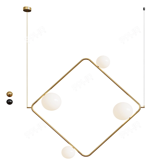 Gruye Pendant Lamp: Elegant Illumination 3D model image 1